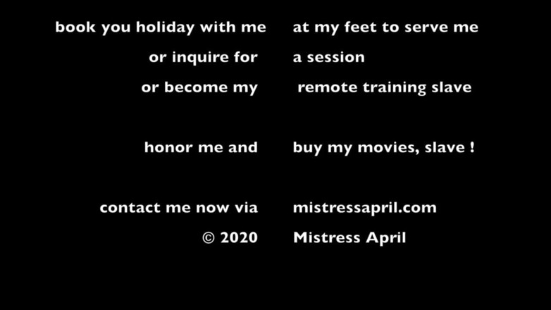 Mistress April: Dominatrix sahibe April - değersiz köle disiplini