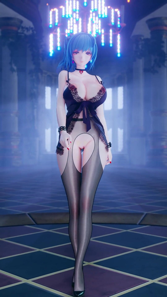 MikuMotion: [mmd] T-ara — номер St. Louis Azur Route Кружевное эротическое бельё Open Black Silk