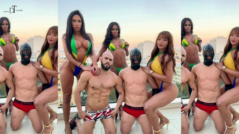 Deco t-lover: Orgia Quente Em Um Varanda No Rio: Três Deusas Trans...