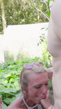 Dutch MILFs Fuck the Gardener in the Vegetable Garden with Cumswap Ending