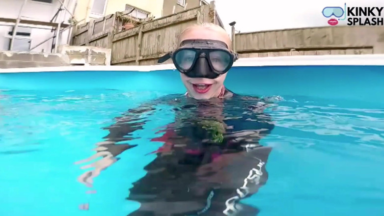 UKCuteGirl Lucy Lauren: Underwater Wetsuit JOI in My Private Pool