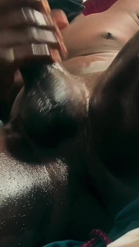 Stroking Her Real Life Dildo Huge BBC Till It Cums Part 1