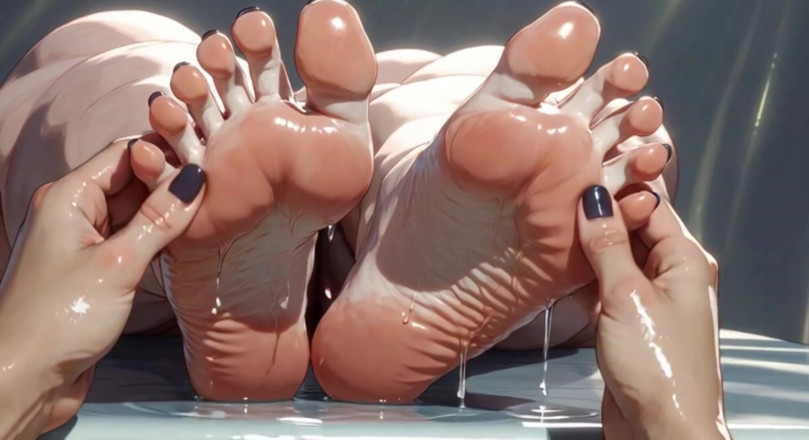 YOUR BEST FANTASY: SSBBW Oil Foot Massage Close up - Big Beautiful Feet &amp; Toes