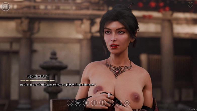3D Cartoon Porn: Seven realms 67 - Ling Guo робить мінет Атласу в її саду