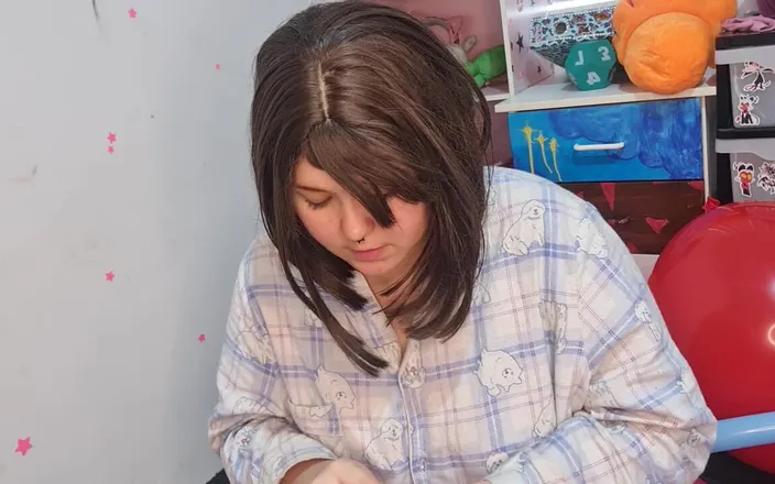 Dramatic Dumpster Fire: Girl Blows up Random Balloons of All Sizes