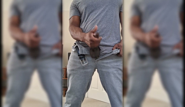 7inchMeatSlab: Busting a Hot Thick Load Before I Leave for Work!