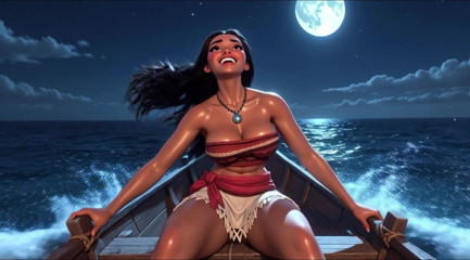 My night collection: Moana с массивной грудью и огромной задницей в страстных полунагодных эротических сценах с Тропическими островами