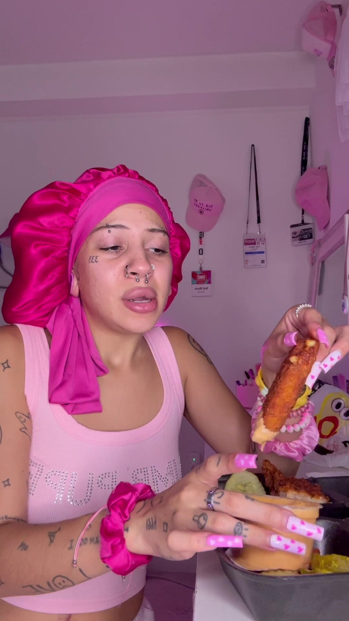 Nali Marie: Spicy Food Mukbang Overeating Facestuffing Petite Girl Eating Hot Food...
