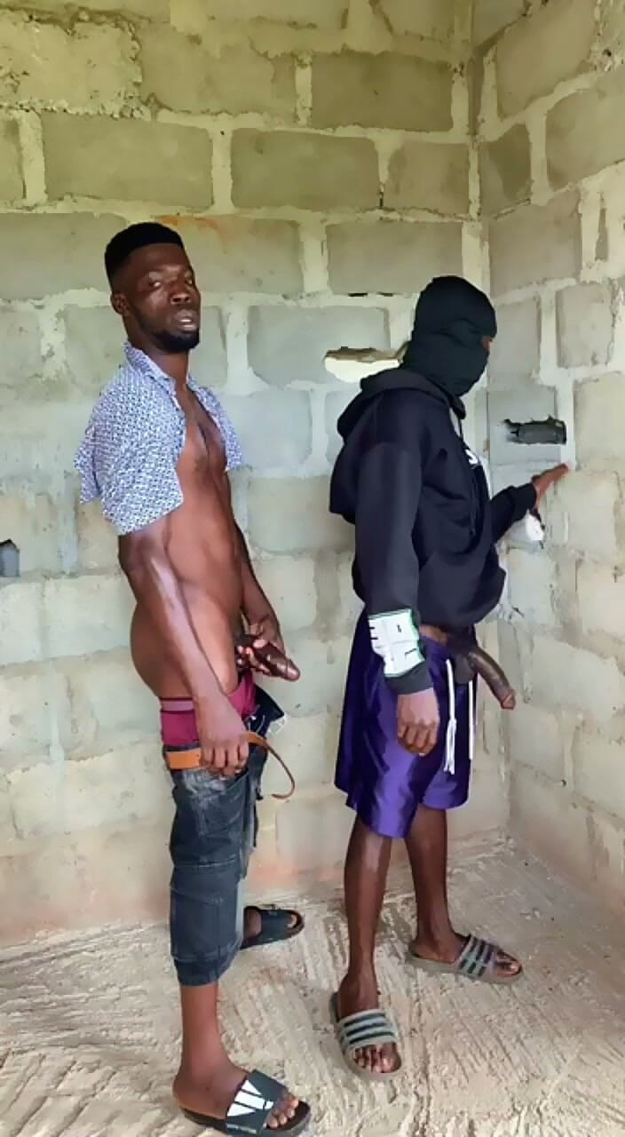BLACKSHOOTERR: Three Straight Street Boyz Fucking in Uncomplicated Building..