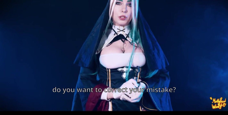 MollyRedWolf: I Lied to Nun and She Discipline Me with Pegging -...