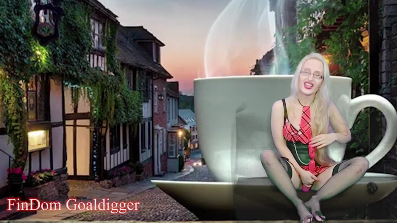 FinDom Goaldigger: Лижи свій член на уроці