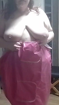 SSBBW Yeni Kauçuk Önlük Ve Altında Değil