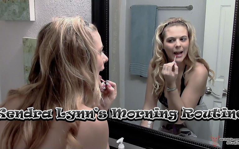 Kendra Lynn's Morning Routine: Full Bush Flash, Naked Stretch & Bathroom Makeup (Wild Phoenixxx Studios)