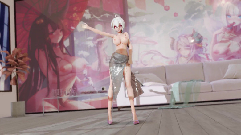 MikuMotion: Iu-lila šaty striptýz busty