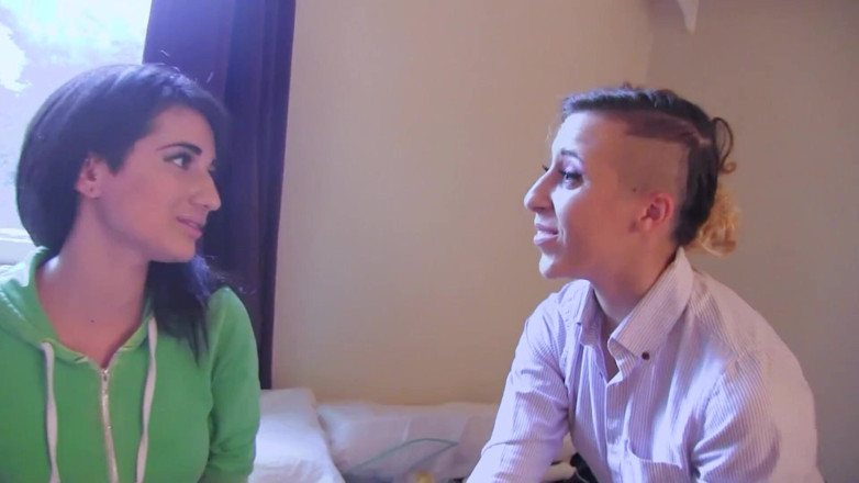 Lesbian Love Movies: Lesbian Love - anal training with strapon
