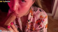 Alina Rai: Cum in mouth for stepmom before bed