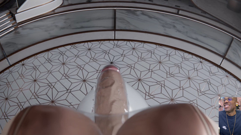 L6RD7BLU3 FUTA: Товста товста дупа Ани анально трахає свою трансгендерну падчерку, Єва дрочить і наповнює її костюм спермою