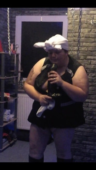 Sexy Housewife in a Lab Coat Cleans Intensively with Sexy Dildos