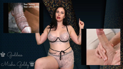 Goddess Misha Goldy: Andatevi, mostrami come faresti a succhiare questi cazzi! Vuole davvero...