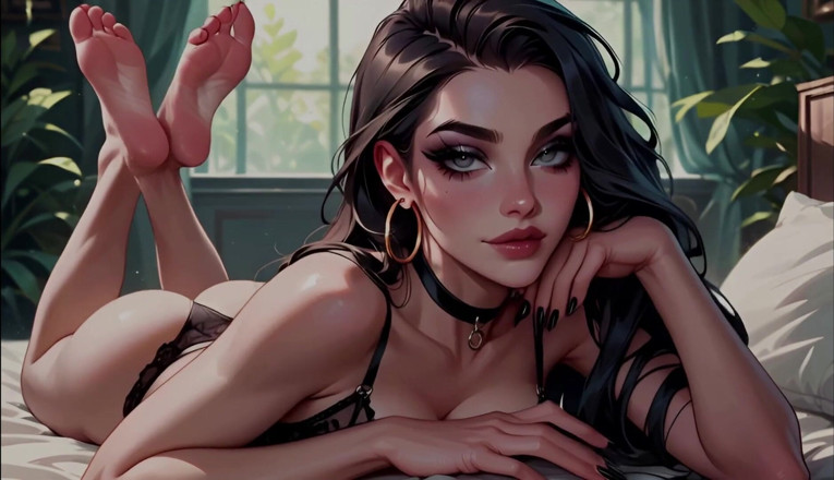 Horny van stevie: Awek Goth Victoria menghisap &amp; berkongkek di mansion Ai
