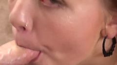 Hottie Coed Uptown Bunny Sucks Logan's Cock and Gets Jizzed!