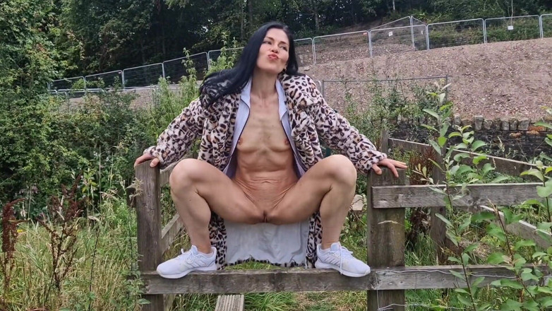 Nicky Brill: Public Nudity Gaping My Pussy in Close up and Pissing