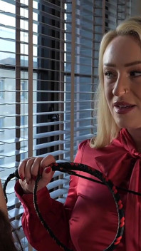 Whipped Without Mercy in the Bay Window Slave Mila Dripping Wet for Miss Anna Elite