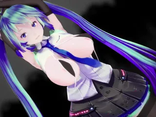 Thicc Hatsune Miku Dancing Lamb Song No Panties Hentai Mmd 3D Dark Blue Hair Color Edit Smixix