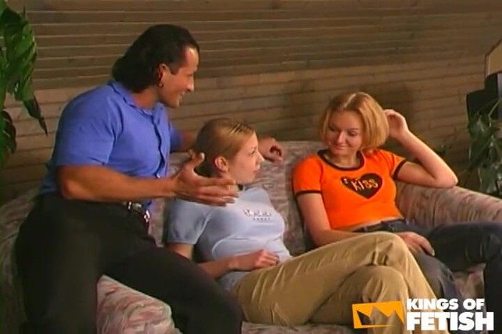 18Teen+ Sexperience: Blonde teen and her girlfriend get pussies rammed by her...