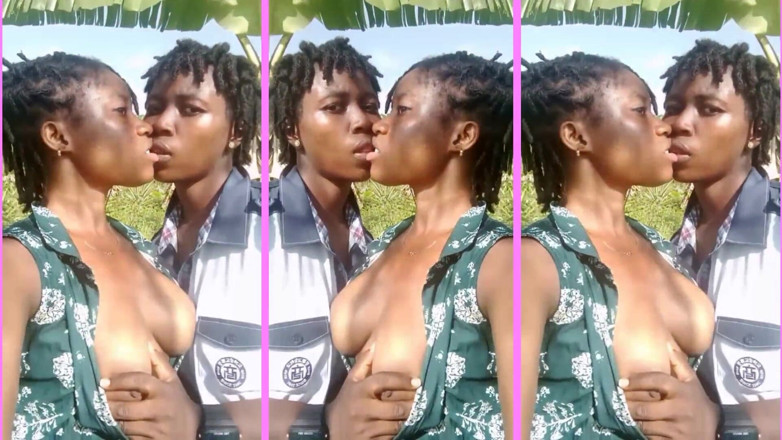 African Beauties: 흑인 십대 레즈 위험한 야외 재미