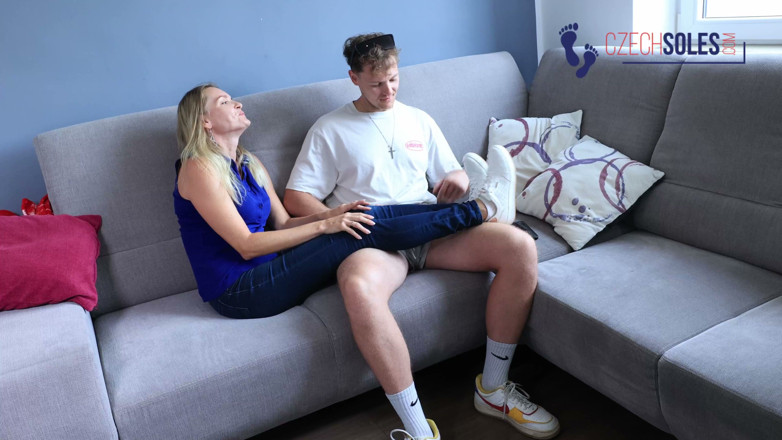 Czech Soles - foot fetish content: Massaging My Stepsister's Stinky Feet After Work