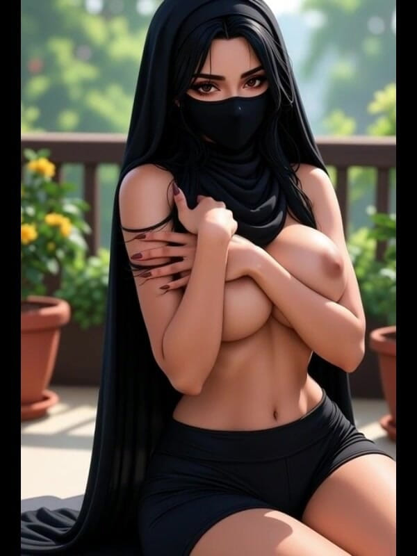 Arabian Diva: Арабська дива з великими цицьками, йога, дражнить топлес, фантазія на терасі