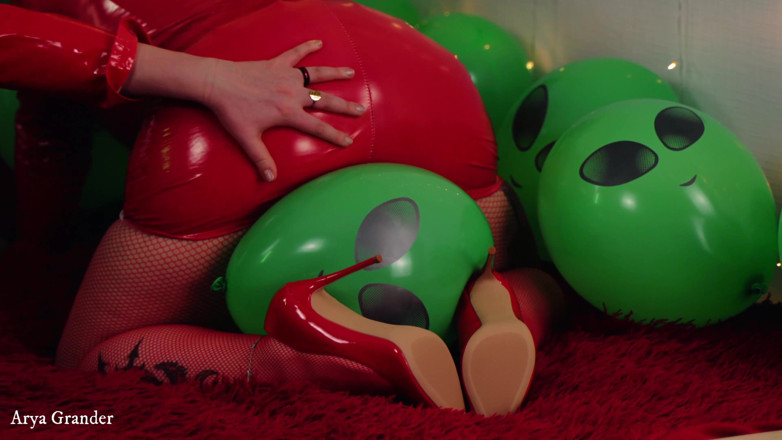 Arya Grander: Air balloons fetish video no pop