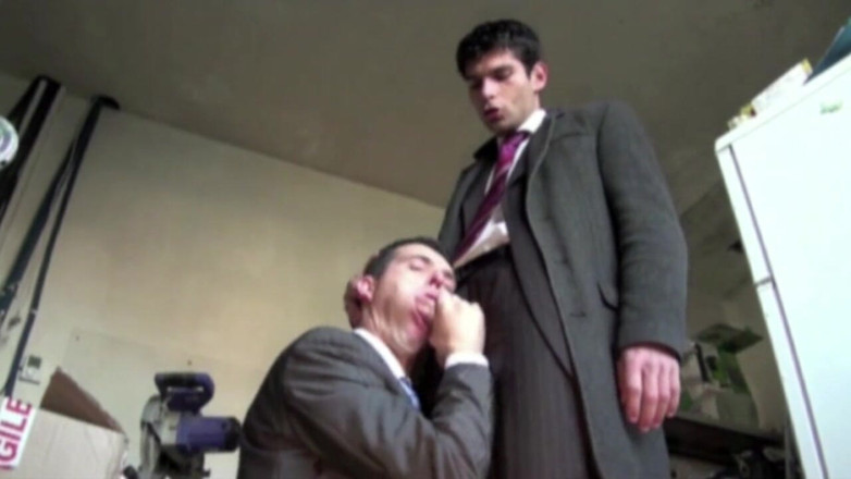 Gaybareback: 2 commercials workers fuck at work