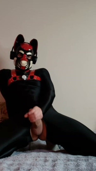 Needy Black Suit Pup Strokes and Cums. Full on My Fancentro