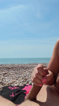 Super Stacked Married British MILF Cheats on Nudist Beach!