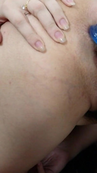 Playing with a Dildo in My Redhead Girlfriend's Little Ass.