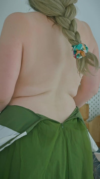 A Wife in an Elegant Outfit Shows off Her Beautiful Large Breasts