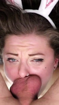 Easter Bunny facefuck | bursting my cream eggs in a teen throat version A