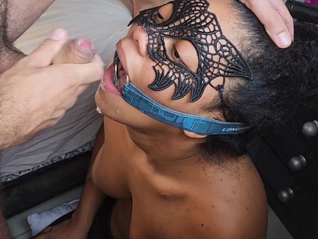 Bondage Open Mouth Spider Gag Oral Fixation Slave (My throat is a cunt)