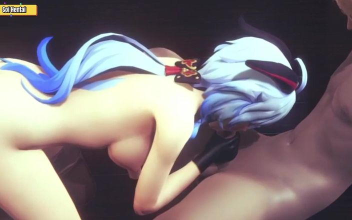 Soi Hentai: 変態3D無修正-Genshin Impact-ガニュ手コキとフェラチオ