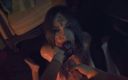 Jackhallowee: Neukte een hete vampier en kwam op haar gezicht
