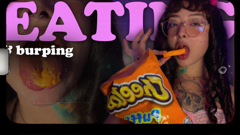 Pedazodchicle: Gantess आपको उसका चबाया हुआ भोजन और बर्प्स देखने देती है