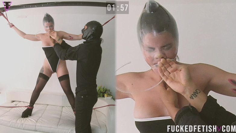 Fucked fetish: Ogranicz prezerwatywę Oddech Bondage 4 Kończyny Fun Latina