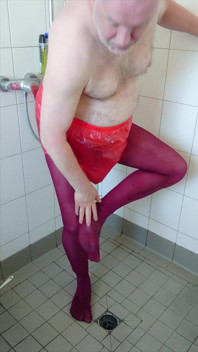 Incontinență Distracție în ciorapi sexy și pantaloni de cauciuc