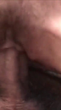 A straight cock enters the hairy pussy of this slutty milf