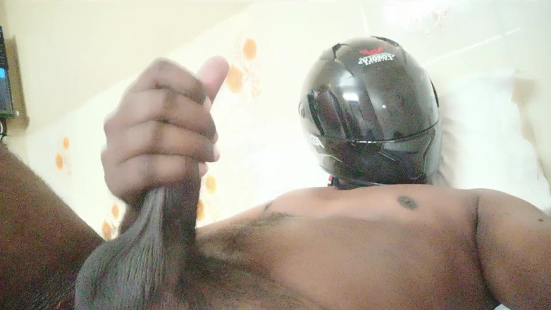 Blackdick66: Masturbating Cock in Laydown Position