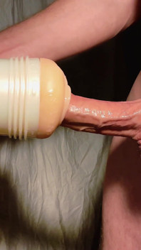 Fleshlight Male Masturbator Makes Stepson’s Shaved Cock Cum Hard