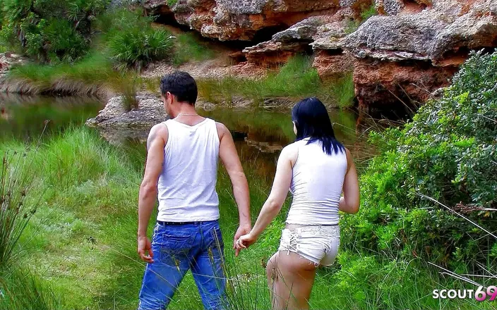 Full porn collection: Sexy teen Angell enjoying outdoor anal sex with step brother