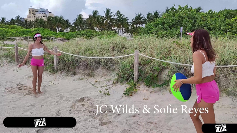 Immoral Live: Football Playing Beach Babes W Little Bush Jc Wilds &amp; Sofie...